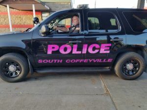South Coffeyville Police Department Breast Cancer Awareness Vehicle